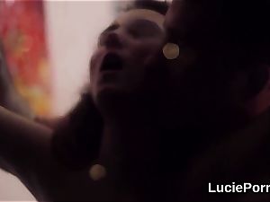 amateur sapphic chicks get their narrow cunts licked and torn up
