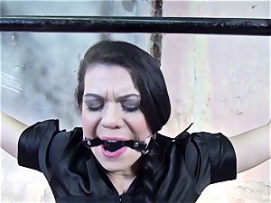 Corazon strapped lashed ass-slapped vibrated machine-fucked